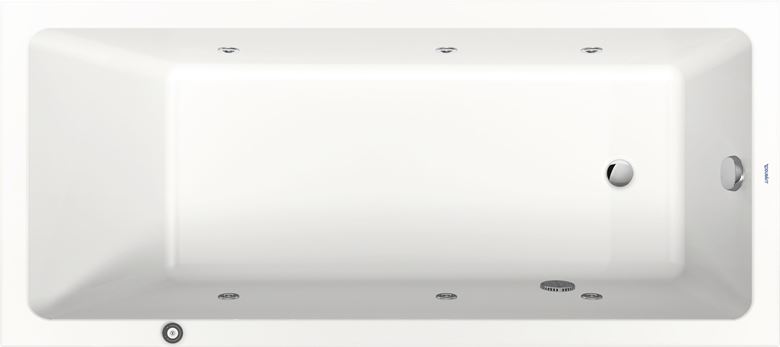 DURAVIT NO.1 vana 180x80 cm, hydromasážní, s nožičkami, akrylát 760491000JP1000 Obrázek - Hlavní obrázek