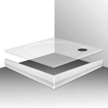ROTH MACAO-M sprchová vanička 90x90 cm, litý mramor, s nožičkami, s protiskluzem 8000063 Obrázek - fotka