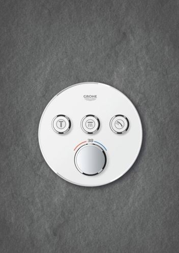 GROHE GROHTHERM SMARTCONTROL podomítková termostatická baterie, pro 3 spotřebiče, Water Saving, měsíčně bílá 29904LS0 Obrázek - fotka
