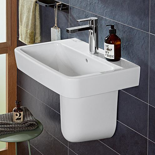 VILLEROY & BOCH O.NOVO umyvadlo 60 cm, s otvorem pro baterii a přepadem, alpská bílá 4A416001 Obrázek - fotka