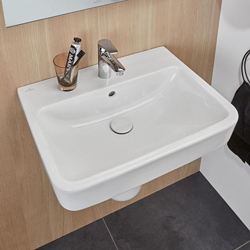 VILLEROY & BOCH O.NOVO umyvadlo 60 cm, s otvorem pro baterii a přepadem, alpská bílá 4A416001 Obrázek - fotka