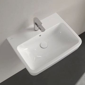 VILLEROY & BOCH O.NOVO umyvadlo 60 cm, s otvorem pro baterii a přepadem, alpská bílá 4A416001 Obrázek - fotka