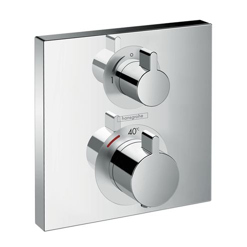 HANSGROHE ECOSTAT SQUARE podomítková termostatická baterie, pro 2 spotřebiče, chrom 15714000 Obrázek - Hlavní obrázek