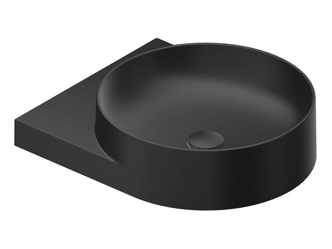 RAVAK YARD 400 umyvadlo 40,5 cm, bez přepadu, matná černá XJX0D040000 Obrázek - fotka
