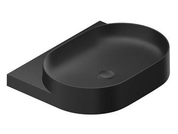 RAVAK YARD 600 umyvadlo 60,5 cm, bez přepadu, matná černá XJX0D060000 Obrázek - fotka