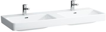 LAUFEN PRO S dvojumyvadlo 130 cm, se 2 otvory pro baterie a přepadem