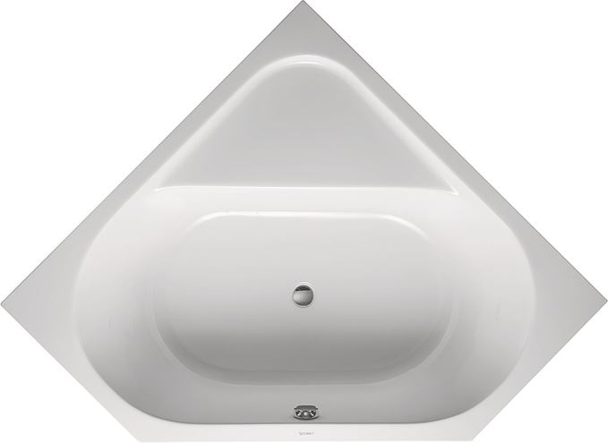 DURAVIT D-CODE rohová vana 140x140 cm, pro 2 osoby, bez nožiček, akrylát 700137000000000 Obrázek - fotka