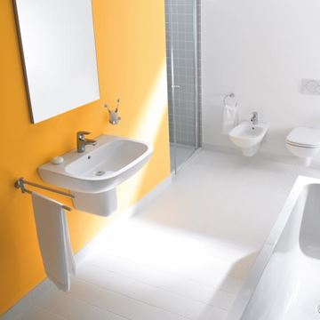 DURAVIT D-CODE umyvadlo 60 cm, s otvorem pro baterii a přepadem 23106000002 Obrázek - fotka
