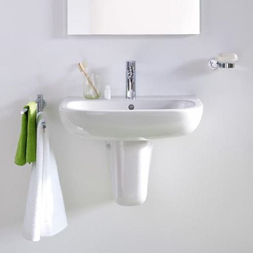 DURAVIT D-CODE umyvadlo 60 cm, s otvorem pro baterii a přepadem 23106000002 Obrázek - fotka