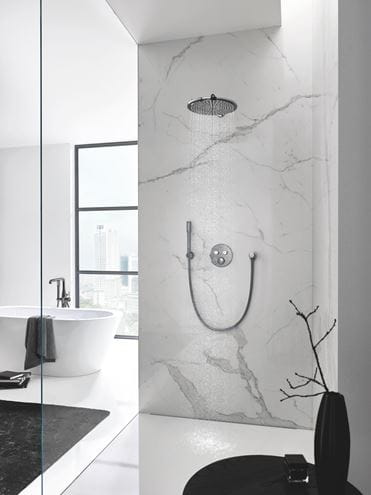 GROHE RAINSHOWER COSMOPOLITAN 310 horní sprcha pr. 310 mm, s ramenem, Water Saving, Hard Graphite 26066A00 Obrázek - fotka