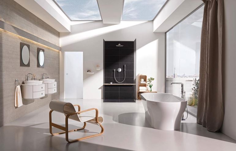 GROHE RAINSHOWER COSMOPOLITAN 310 horní sprcha pr. 310 mm, s ramenem, Water Saving, chrom 26066000 Obrázek - fotka