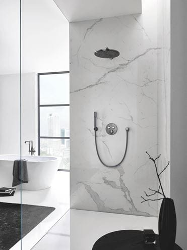GROHE RAINSHOWER COSMOPOLITAN 310 horní sprcha pr. 310 mm, s ramenem, Water Saving, kartáčovaný hard graphite 26066AL0 Obrázek - fotka