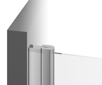 RAVAK CHROME CSD1 80 sprchové dveře 80x195 cm, lítací, satin/sklo transparent 0QV40U00Z1 Obrázek - fotka