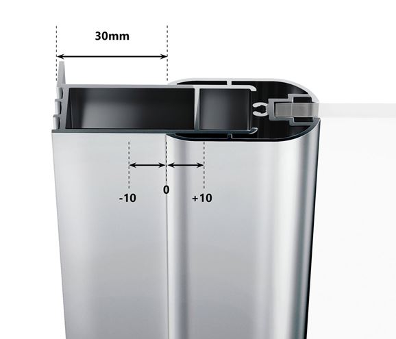 RAVAK CHROME CSD1 80 sprchové dveře 80x195 cm, lítací, satin/sklo transparent 0QV40U00Z1 Obrázek - fotka
