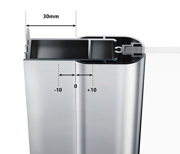 RAVAK CHROME CSD1 80 sprchové dveře 80x195 cm, lítací, satin/sklo transparent 0QV40U00Z1 Obrázek - fotka
