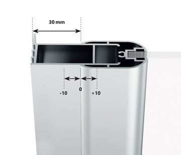 RAVAK CHROME CSD2 100 sprchové dveře 100x195 cm, lítací, satin/sklo transparent 0QVACU00Z1 Obrázek - fotka