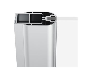 RAVAK CHROME CSD2 100 sprchové dveře 100x195 cm, lítací, satin/sklo transparent 0QVACU00Z1 Obrázek - fotka