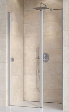 RAVAK CHROME CSD2 120 sprchové dveře 120x195 cm, lítací, satin/sklo transparent
