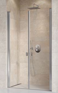 RAVAK CHROME CSDL2 90 sprchové dveře 90x195 cm, lítací, chrom lesk/sklo transparent