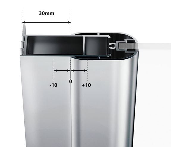 RAVAK CHROME CSDL2 100 sprchové dveře 100x195 cm, lítací, chrom lesk/sklo transparent 0QVACC0LZ1 Obrázek - fotka