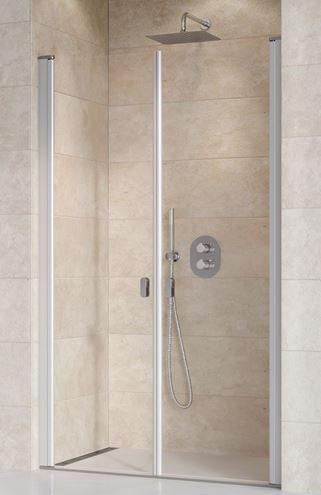 RAVAK CHROME CSDL2 120 sprchové dveře 120x195 cm, lítací, satin/sklo transparent 0QVGCU0LZ1 Obrázek - Hlavní obrázek