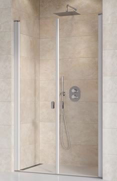 RAVAK CHROME CSDL2 120 sprchové dveře 120x195 cm, lítací, satin/sklo transparent