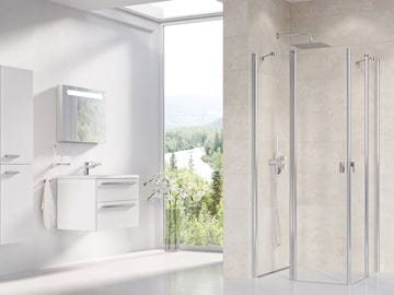RAVAK CHROME CRV2 90 sprchové dveře 90x195 cm, lítací, chrom lesk/sklo transparent 1QV70C00Z1 Obrázek - fotka