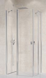 RAVAK CHROME CRV2 90 sprchové dveře 90x195 cm, lítací, chrom lesk/sklo transparent
