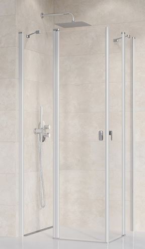 RAVAK CHROME CRV2 120 sprchové dveře 120x195 cm, lítací, satin/sklo transparent 1QVG0U00Z1 Obrázek - Hlavní obrázek