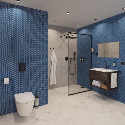 GROHE RAINSHOWER MONO 310 horní sprcha pr. 310 mm, s ramenem, Water Saving, phantom black 22121KF0 Obrázek - fotka