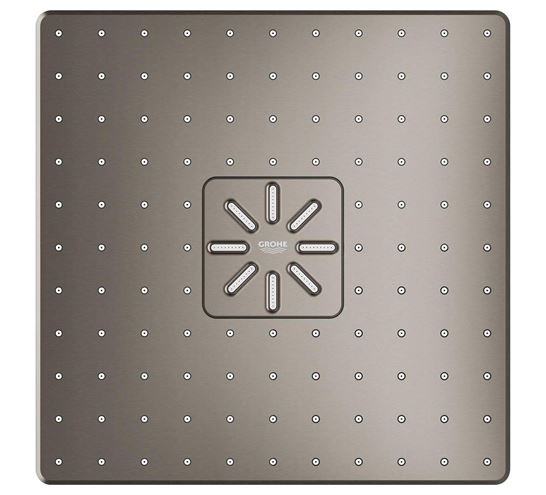 GROHE RAINSHOWER SMARTACTIVE 310 CUBE horní sprcha 310x310 mm, 2 proudy, s ramenem, kartáčovaný hard graphite 26479AL0 Obrázek - fotka