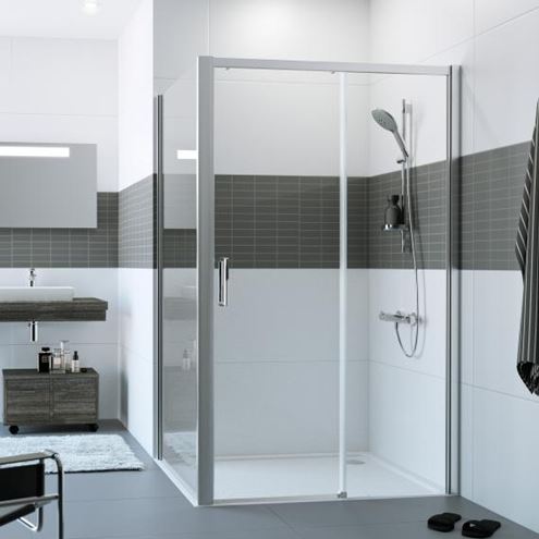 HÜPPE CLASSIC 2 EASYENTRY sprchové dveře 130x200 cm, posuvné, pravé, stříbrná pololesk/sklo čiré C25610.069.322 Obrázek - Hlavní obrázek