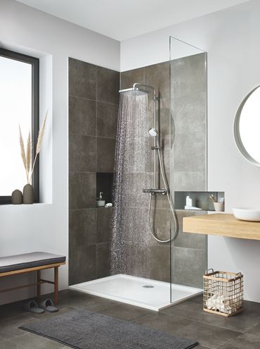 GROHE TEMPESTA 250 CUBE horní sprcha 250x250 mm, Water Saving, bílá/chrom 26685000 Obrázek - fotka