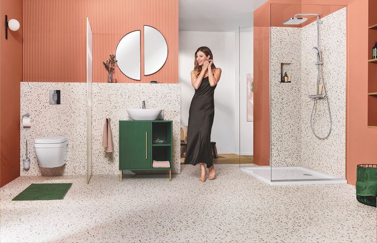 GROHE TEMPESTA 250 CUBE horní sprcha 250x250 mm, Water Saving, bílá/chrom 26685000 Obrázek - fotka