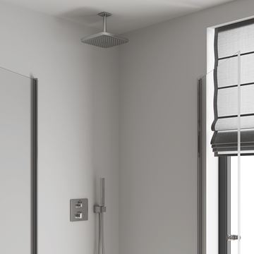 GROHE TEMPESTA 250 CUBE horní sprcha 250x250 mm, s ramenem, Water Saving, bílá/chrom 26688000 Obrázek - fotka