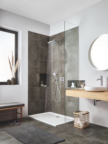 GROHE TEMPESTA 250 CUBE horní sprcha 250x250 mm, s ramenem, Water Saving, chrom 26682000 Obrázek - fotka