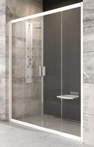RAVAK BLIX BLDP4 140 sprchové dveře 140x190 cm, posuvné, bílá/sklo transparent 0YVM0100Z1 Obrázek - Hlavní obrázek