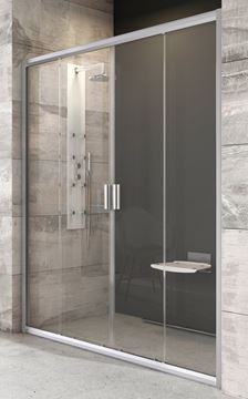 RAVAK BLIX BLDP4 140 sprchové dveře 140x190 cm, posuvné, satin/sklo transparent