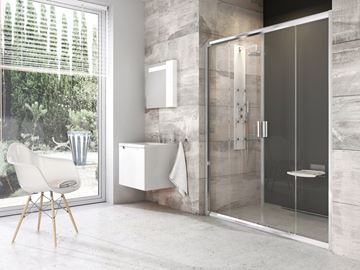 RAVAK BLIX BLDP4 140 sprchové dveře 140x190 cm, posuvné, chrom lesk/sklo transparent 0YVM0C00Z1 Obrázek - fotka