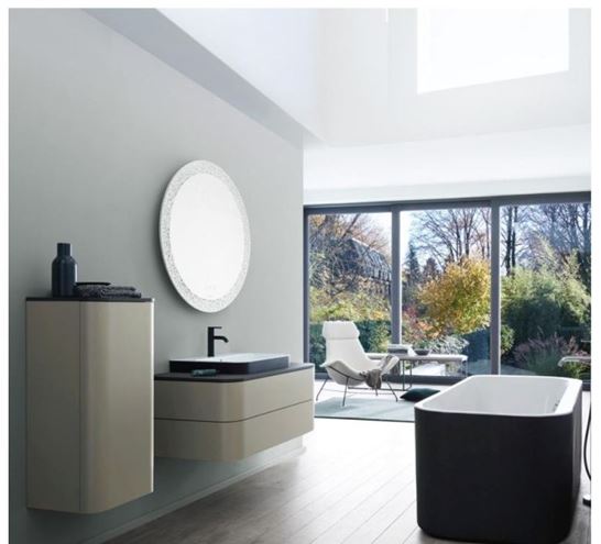 DURAVIT HAPPY D.2 PLUS umyvadlo 60 cm, s otvorem pro baterii a přepadem, bílá/matná černá 2360606100 Obrázek - fotka