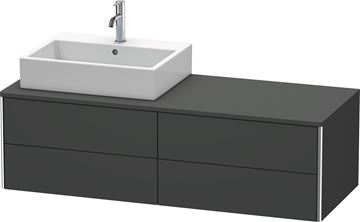 DURAVIT XSQUARE skříňka pod umyvadlo 140x54,8x40 cm, 4 zásuvky, Push-open, Graphit matt
