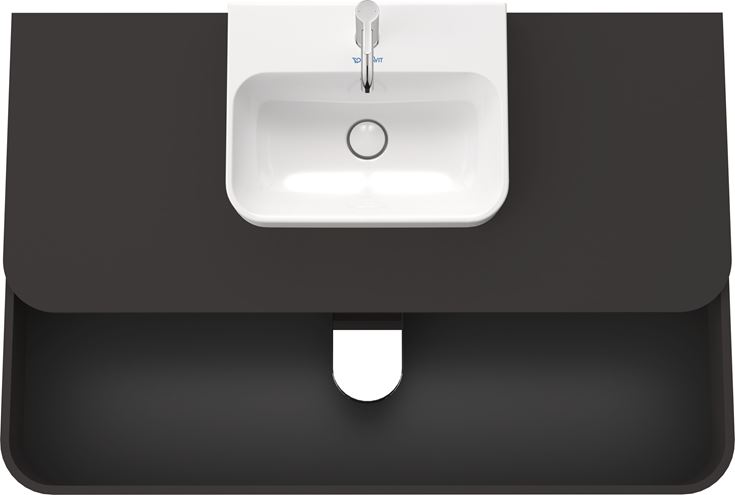 DURAVIT HAPPY D.2 PLUS skříňka pod umyvadlo 130x40,8x55 cm, 2 zásuvky, Push-open, Graphit super matt HP497208080 Obrázek - fotka