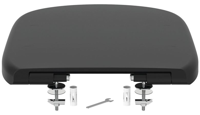 IDEAL STANDARD TESI WC sedátko, SoftClose, hedvábná černá T3529V3 Obrázek - fotka