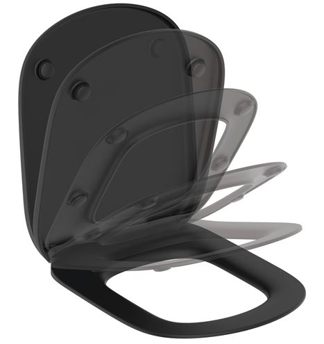 IDEAL STANDARD TESI WC sedátko, SoftClose, hedvábná černá T3529V3 Obrázek - fotka