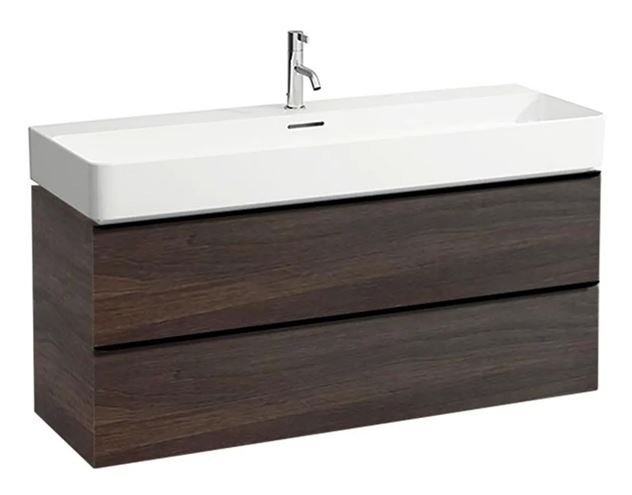 LAUFEN SPACE skříňka pod umyvadlo 118,5x40,8x50 cm, 2 zásuvky, tmavý jilm H4102221601031 Obrázek - Hlavní obrázek