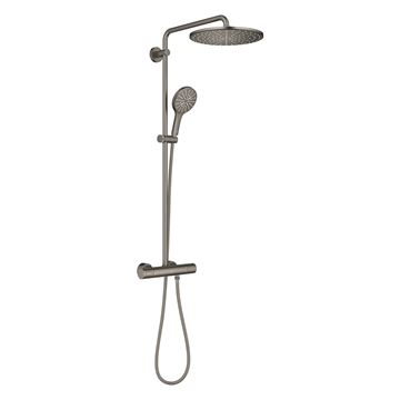 GROHE RAINSHOWER SMARTACTIVE 310 sprchový set s termostatickou baterií, horní sprcha, ruční sprcha se 3 proudy, tyč, hadice, Water Saving, kartáčovaný hard graphite