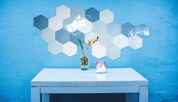 VALMORI KONZEPT LE CRETE COLOR MOOD dlažba 17,5x20cm, hexagon aqua, lesk, terra indaco HEX AQ TERRA IND GLO Obrázek - fotka