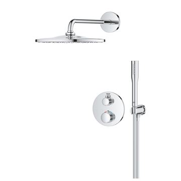 GROHE GROHTHERM sprchový set s podomítkovou termostatickou baterií, horní sprcha, ruční sprcha, hadice, držák, chrom 34869000 Obrázek - fotka