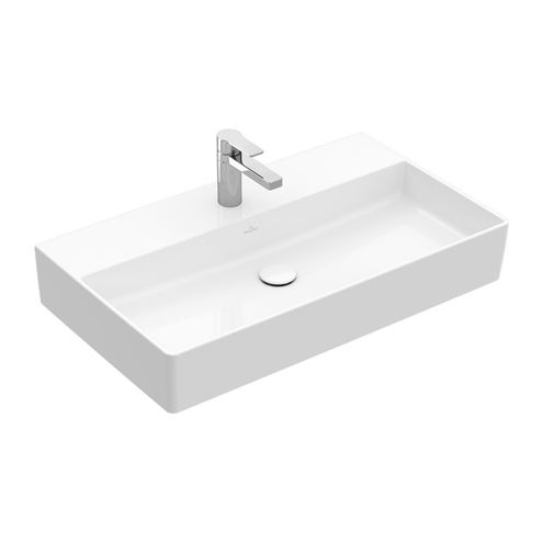 VILLEROY & BOCH MEMENTO 2.0 umyvadlo 80 cm, s otvorem pro baterii a přepadem, broušené, alpská bílá 4A228G01 Obrázek - fotka