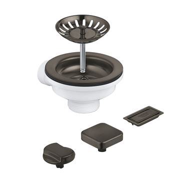 GROHE dřezová výpust se sítkem, kartáčovaný hard graphite